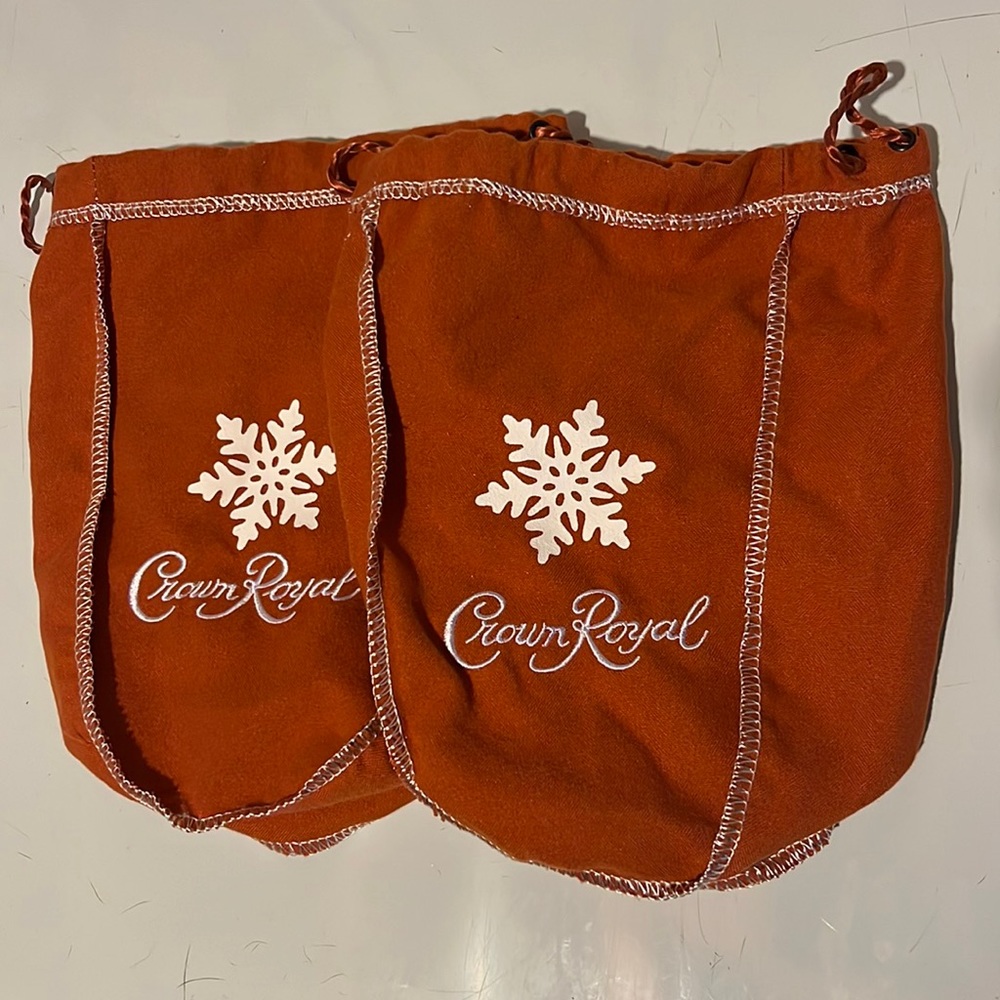 Limited edition, crown, royal salted caramel snowflake bags. Set of two.